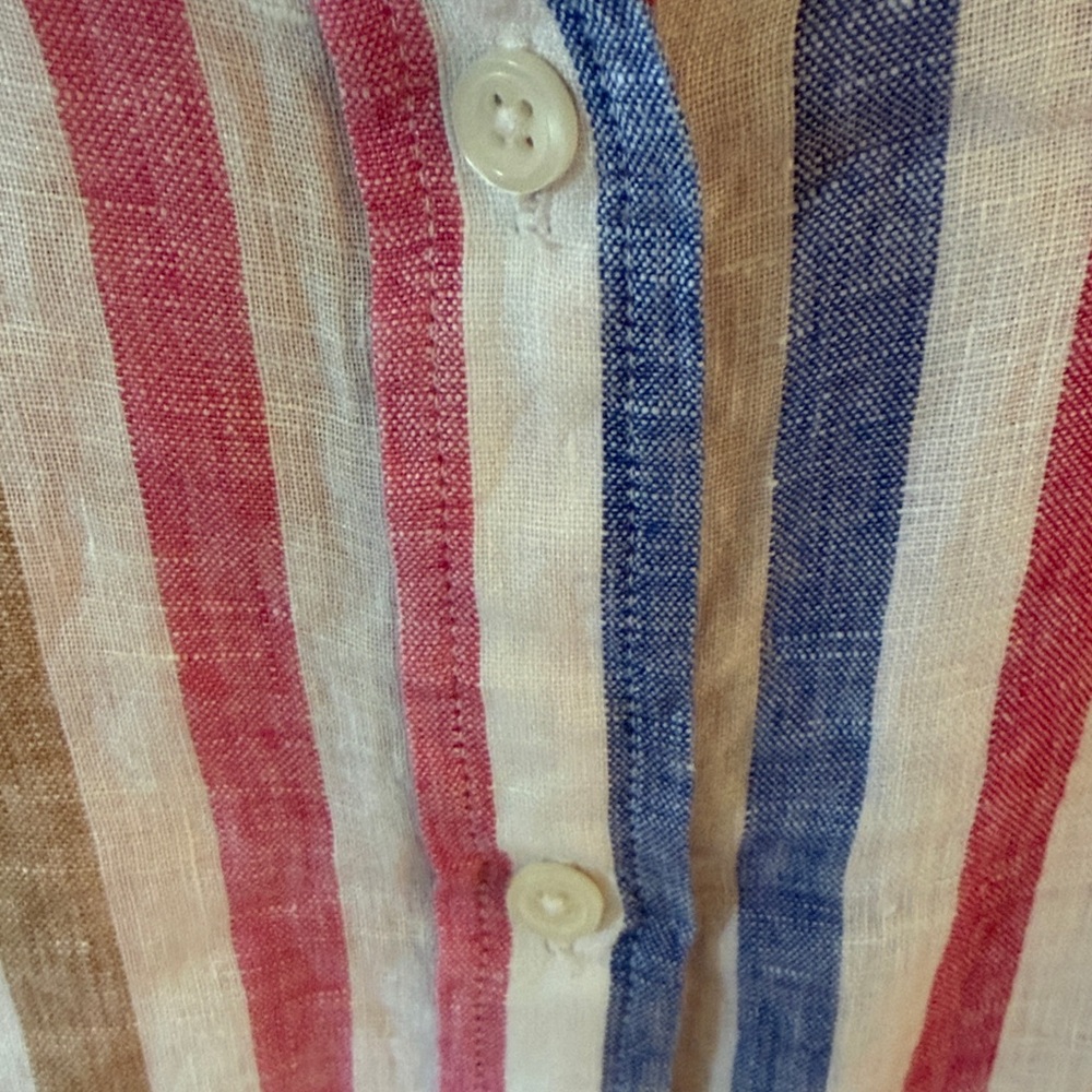 NWT Talbots Multicolor Striped Shirt - Picture 4 of 5